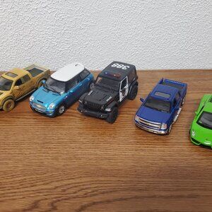 Toy Diecast Cars Lot of 5 - Variety of Models and Brands